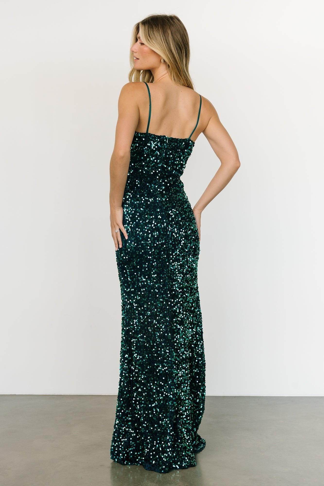 Emeris Sequin Gown | Emerald - Baltic Born