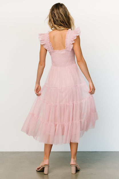 Emma Smocked Tulle Dress | Mauve - Baltic Born