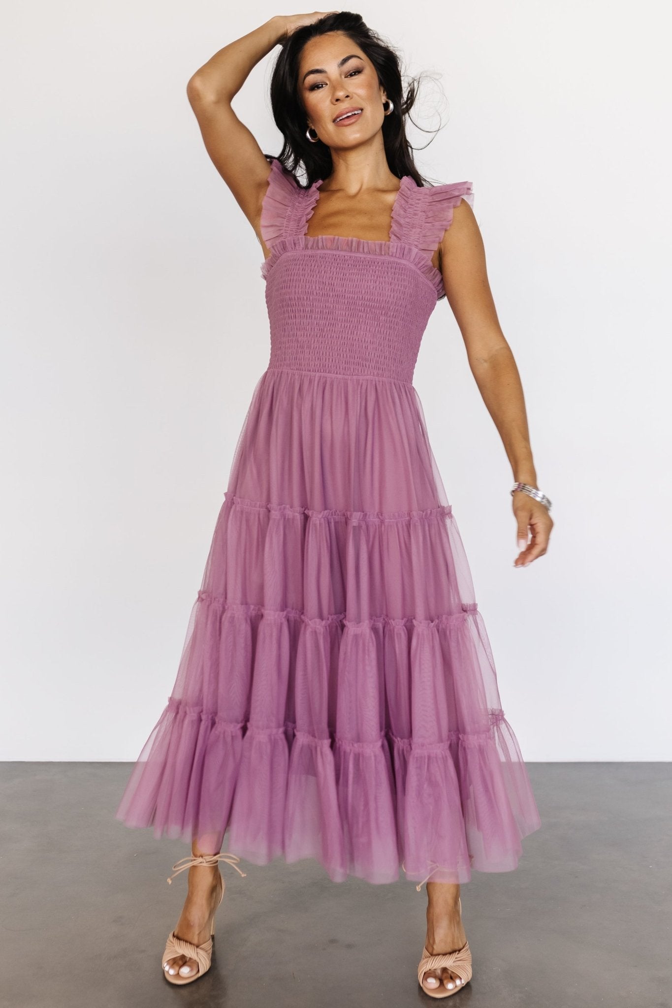 Emma Smocked Tulle Dress | Orchid - Baltic Born