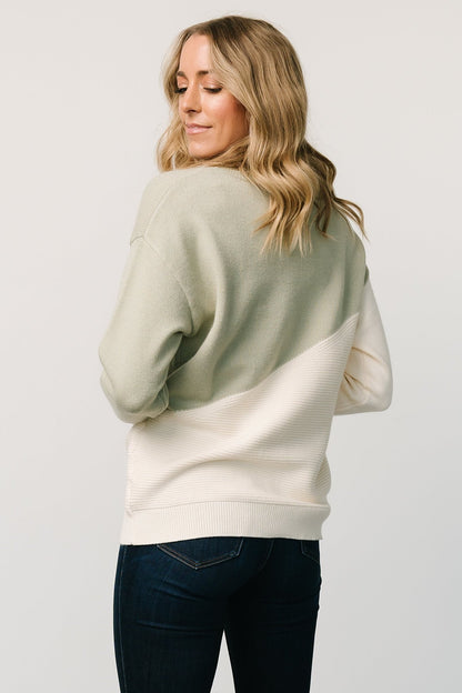 Emmy Sweater | Sage + Cream - Baltic Born