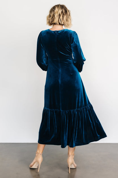 Erika Velvet Maxi Dress | Sapphire - Baltic Born