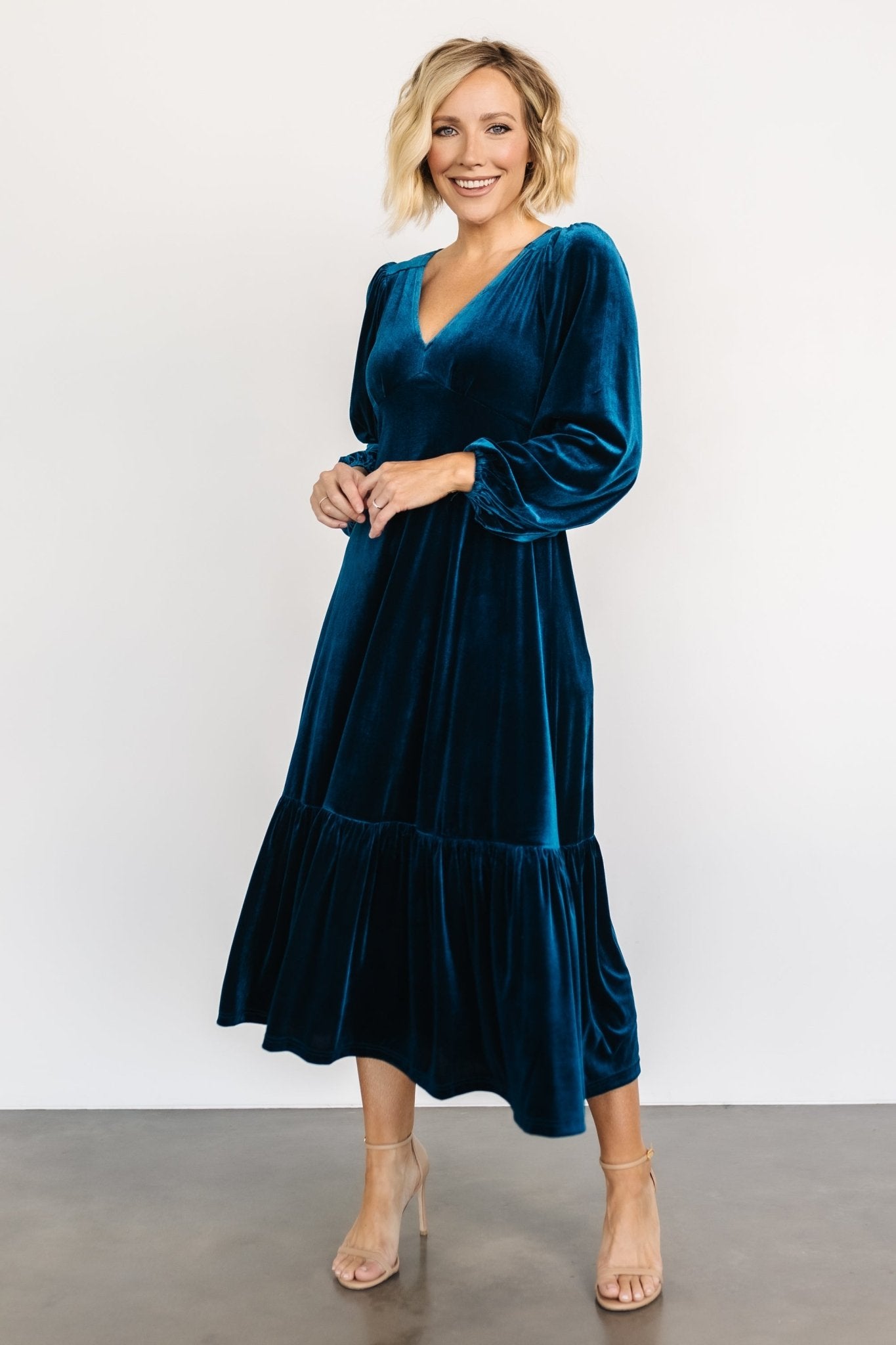 Erika Velvet Maxi Dress | Sapphire - Baltic Born