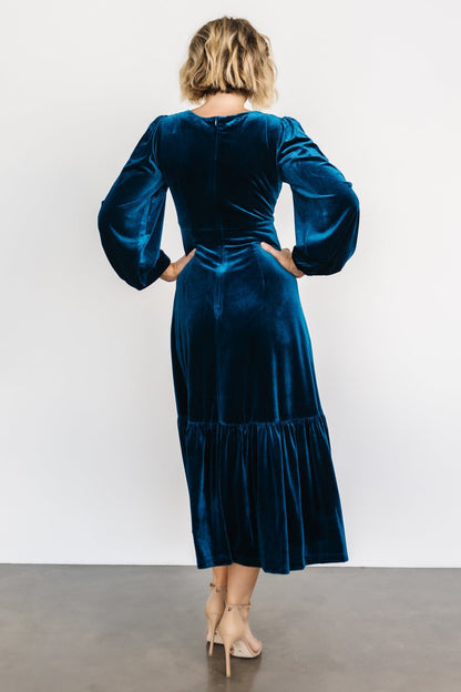 Erika Velvet Maxi Dress | Sapphire - Baltic Born