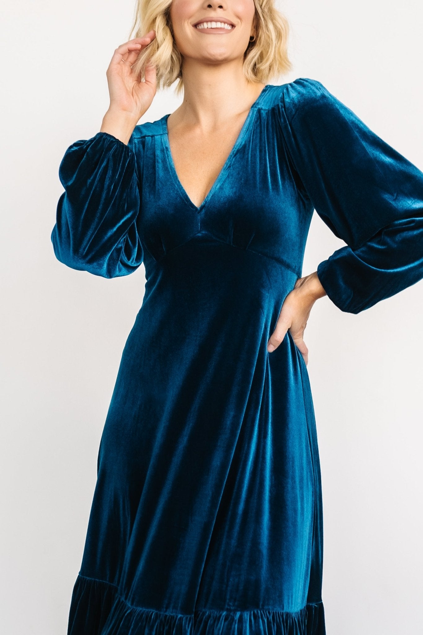 Erika Velvet Maxi Dress | Sapphire - Baltic Born