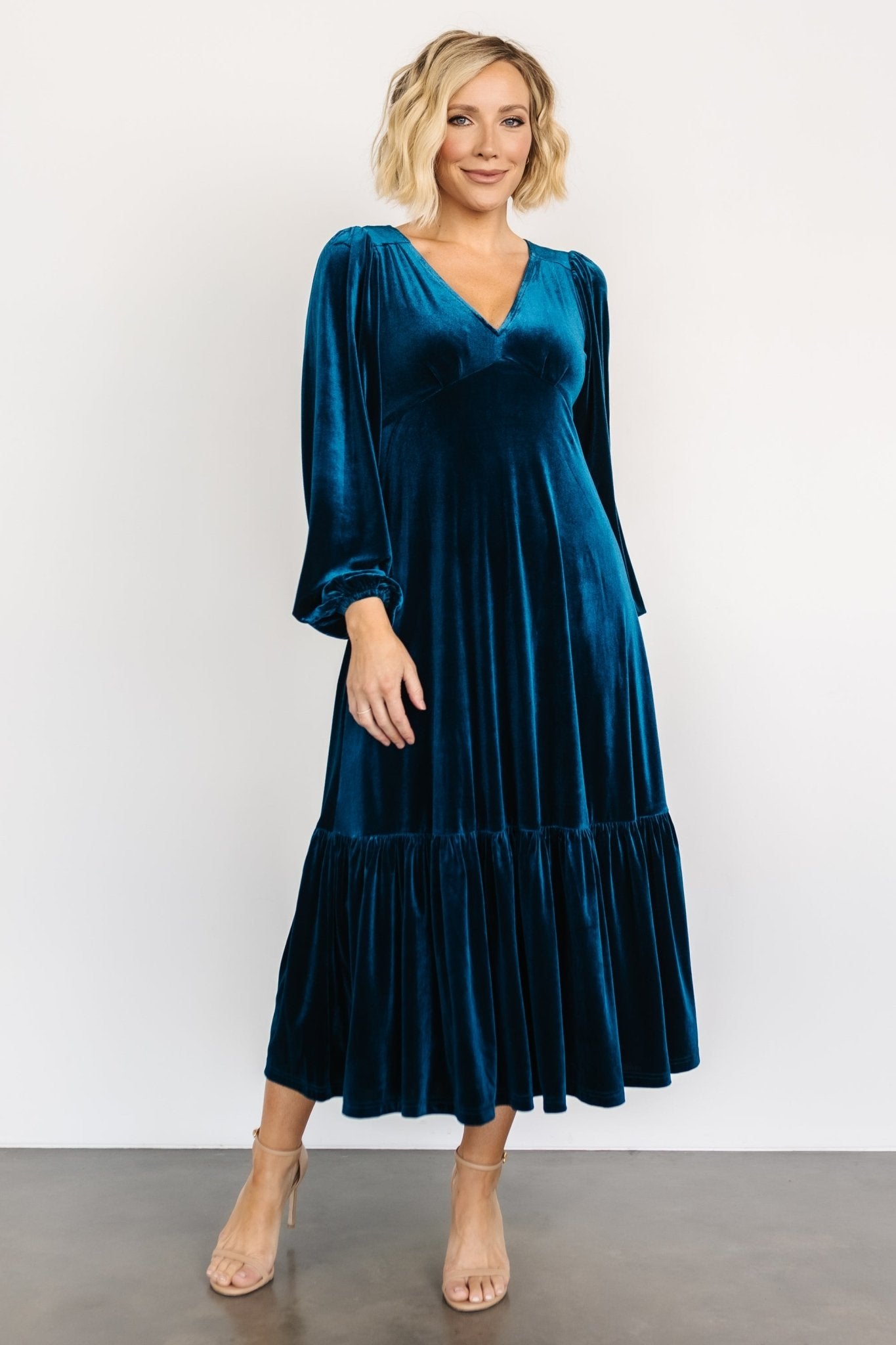 Erika Velvet Maxi Dress | Sapphire - Baltic Born