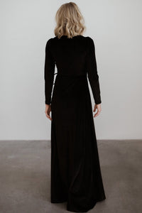 Esmerelda Velvet Wrap Maxi Dress | Women's Bronze Dresses | Baltic Born