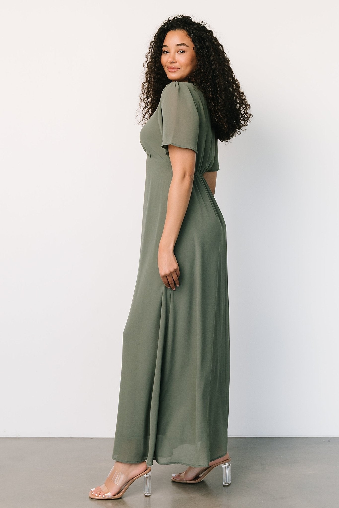 Esti Maxi Dress | Dark Sage - Baltic Born