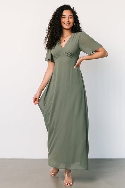 Esti Maxi Dress | Dark Sage - Baltic Born