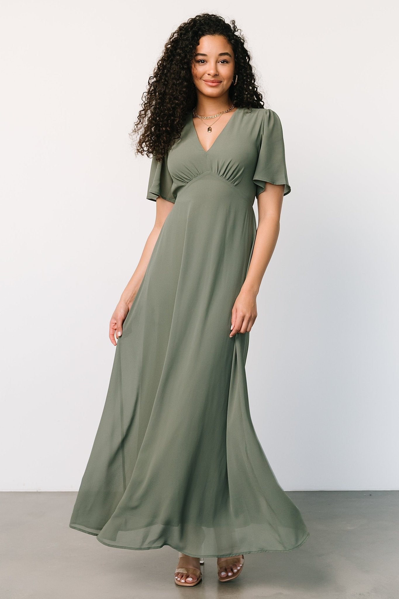 Esti Maxi Dress | Dark Sage | Baltic Born