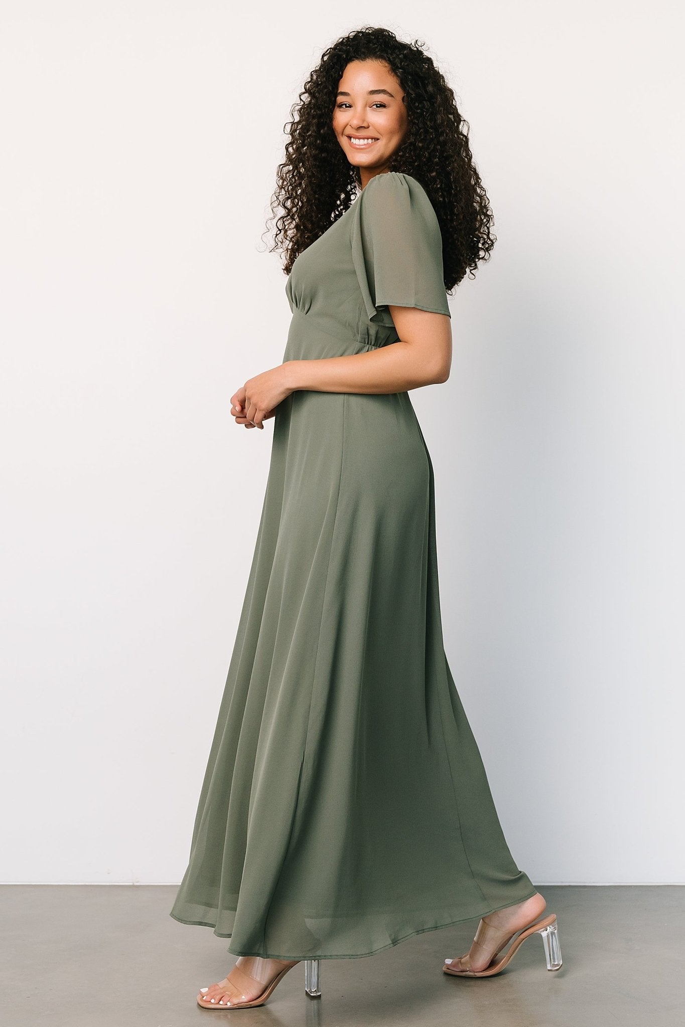 Esti Maxi Dress | Dark Sage - Baltic Born