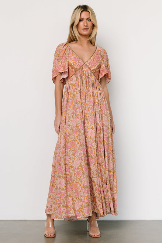 Evanthia Maxi Dress | Vintage Blush Print - Baltic Born