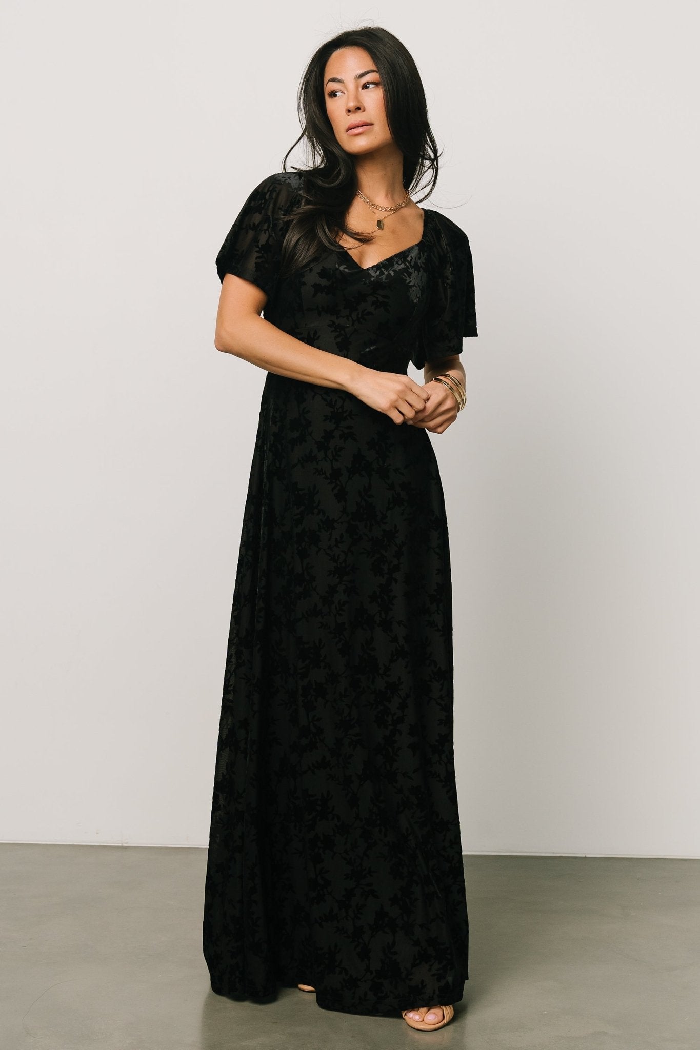 Everley Velvet Maxi Dress | Black - Baltic Born