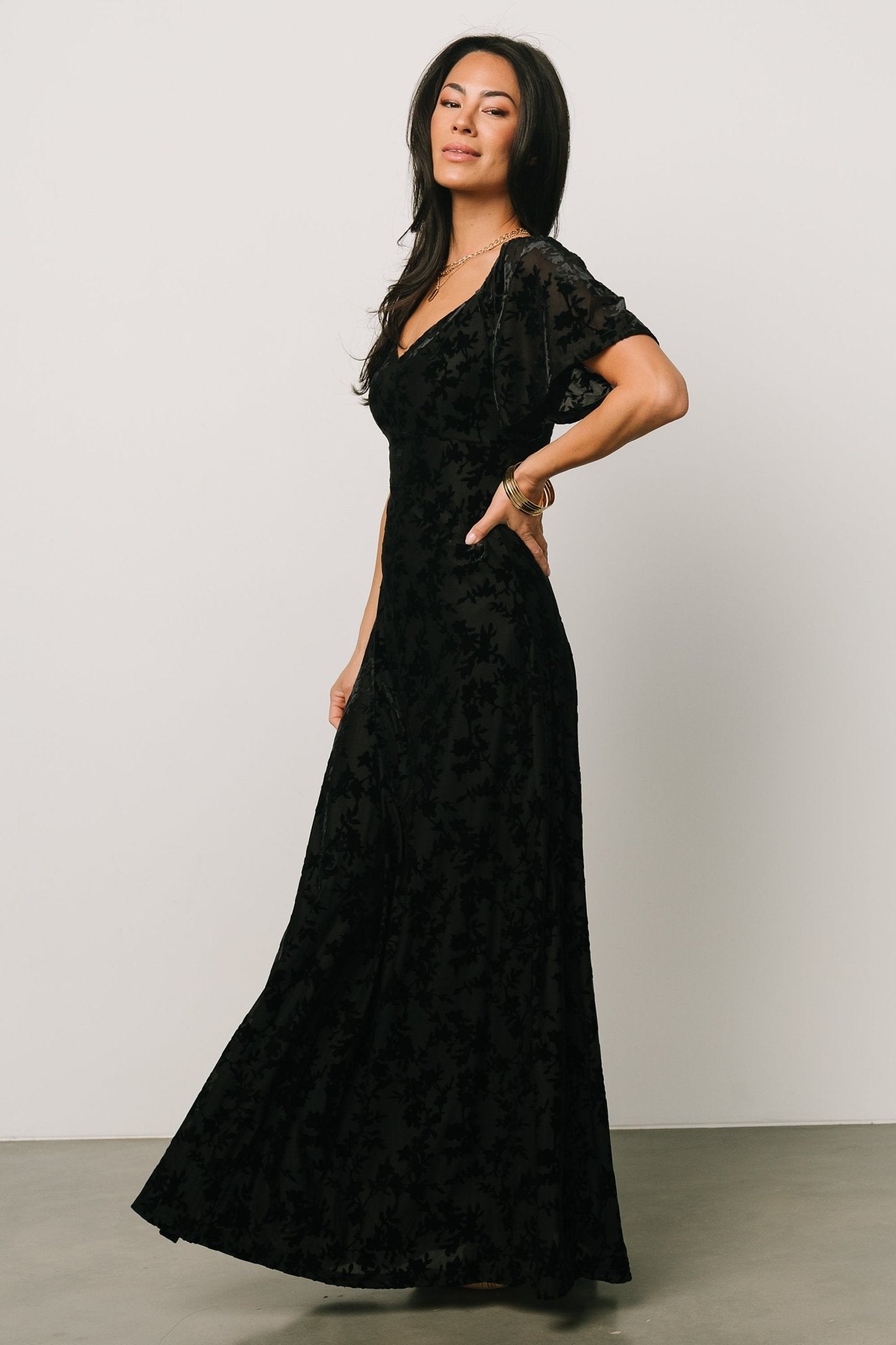 Everley Velvet Maxi Dress | Black - Baltic Born