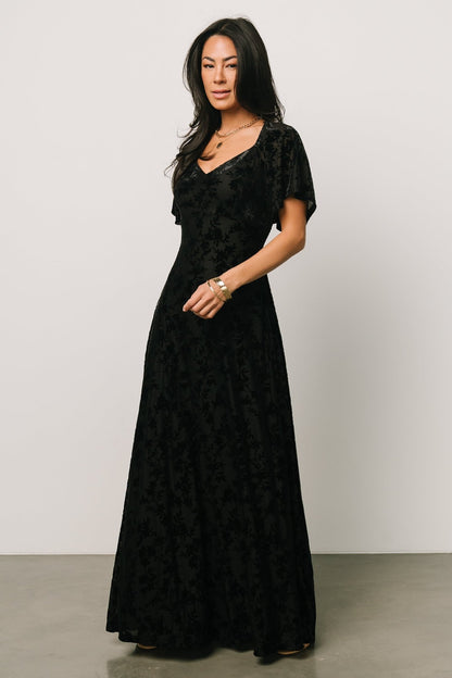 Everley Velvet Maxi Dress | Black - Baltic Born