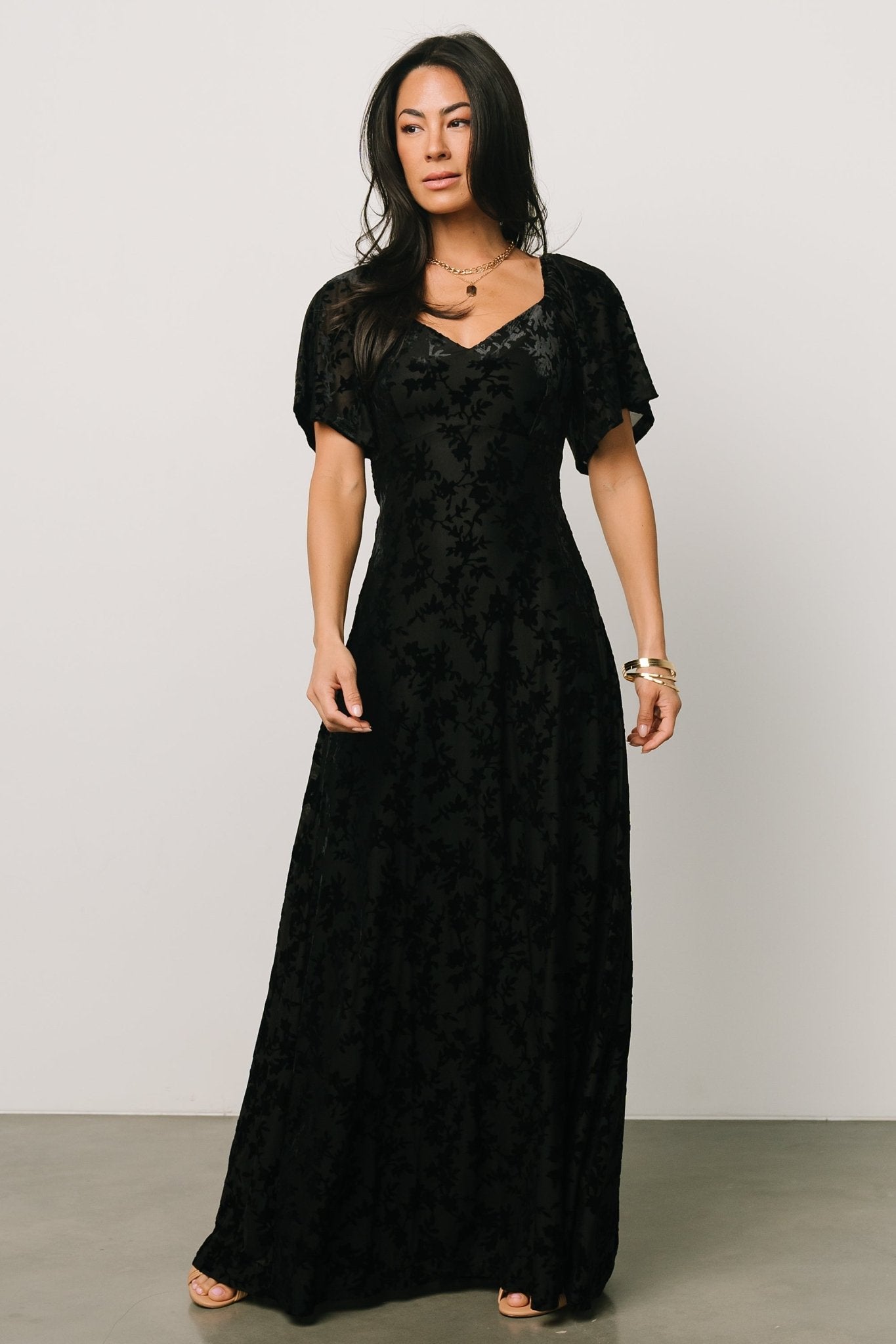 Everley Velvet Maxi Dress | Black - Baltic Born