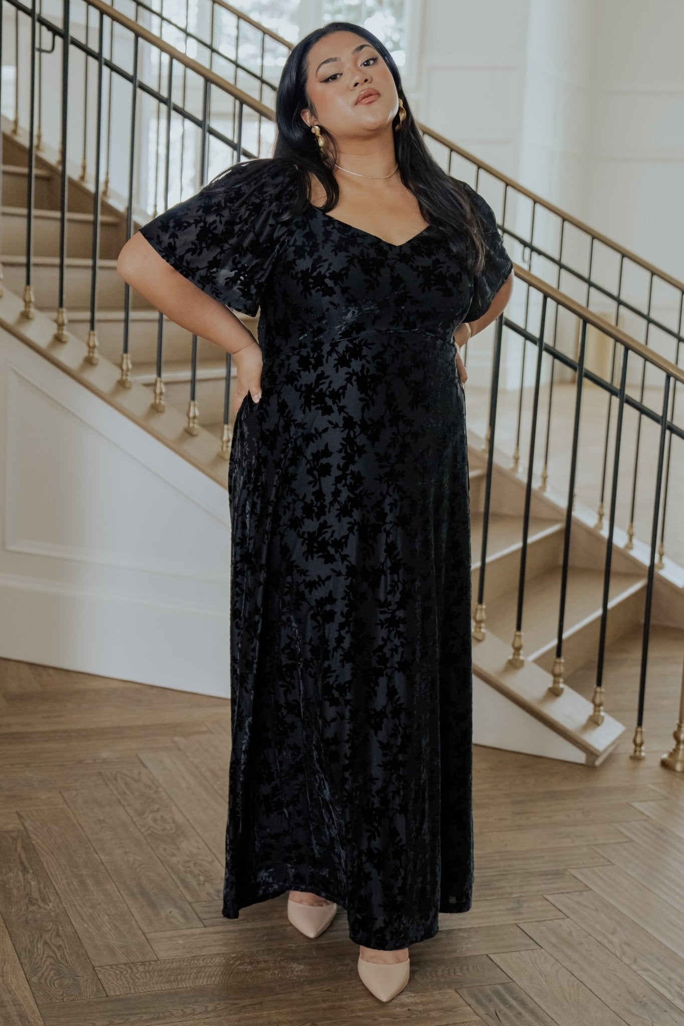 Everley Velvet Maxi Dress | Black - Baltic Born