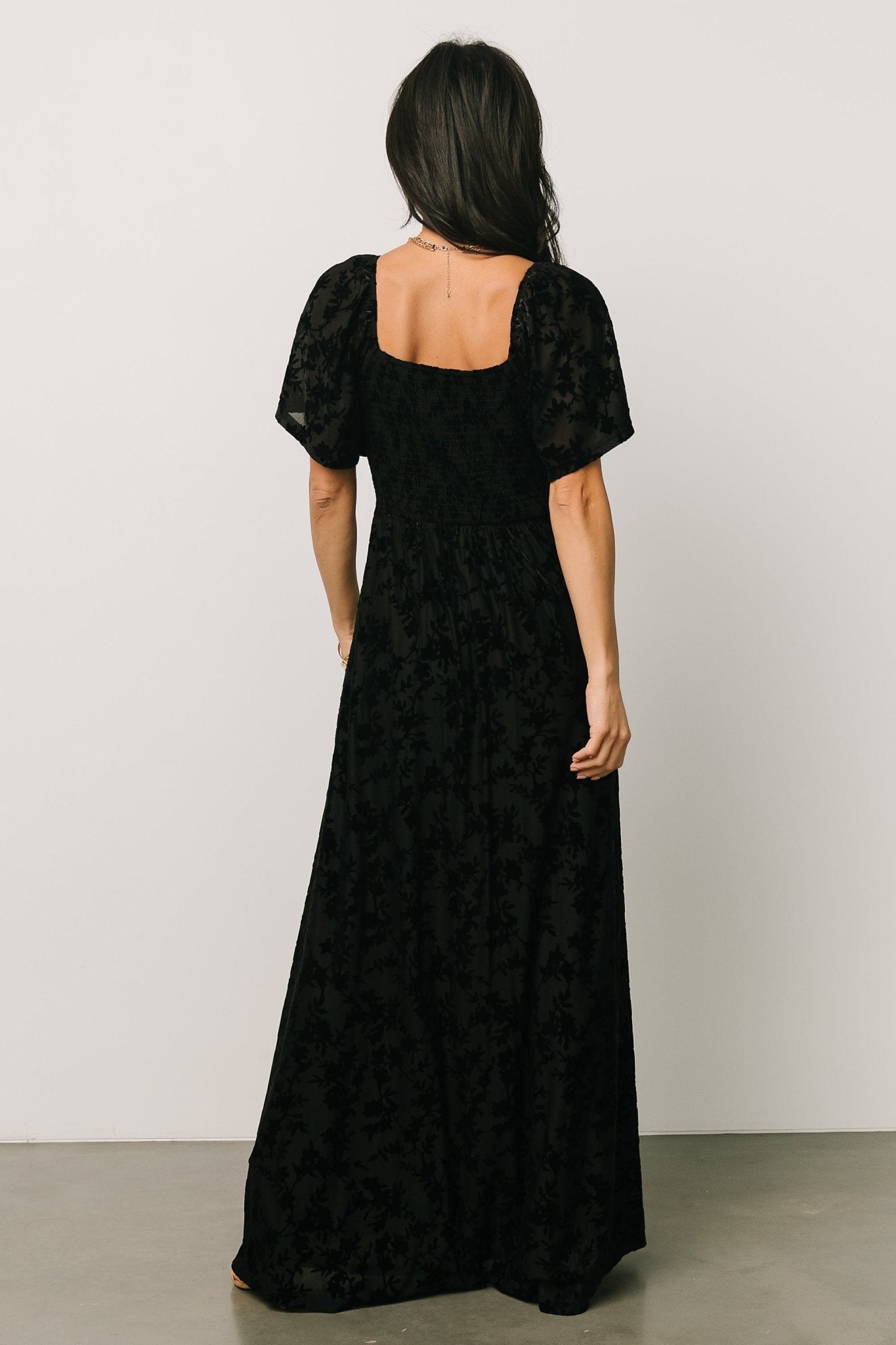 Everley Velvet Maxi Dress | Black - Baltic Born