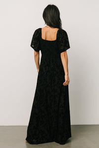 Everley Velvet Maxi Dress | Black | Baltic Born