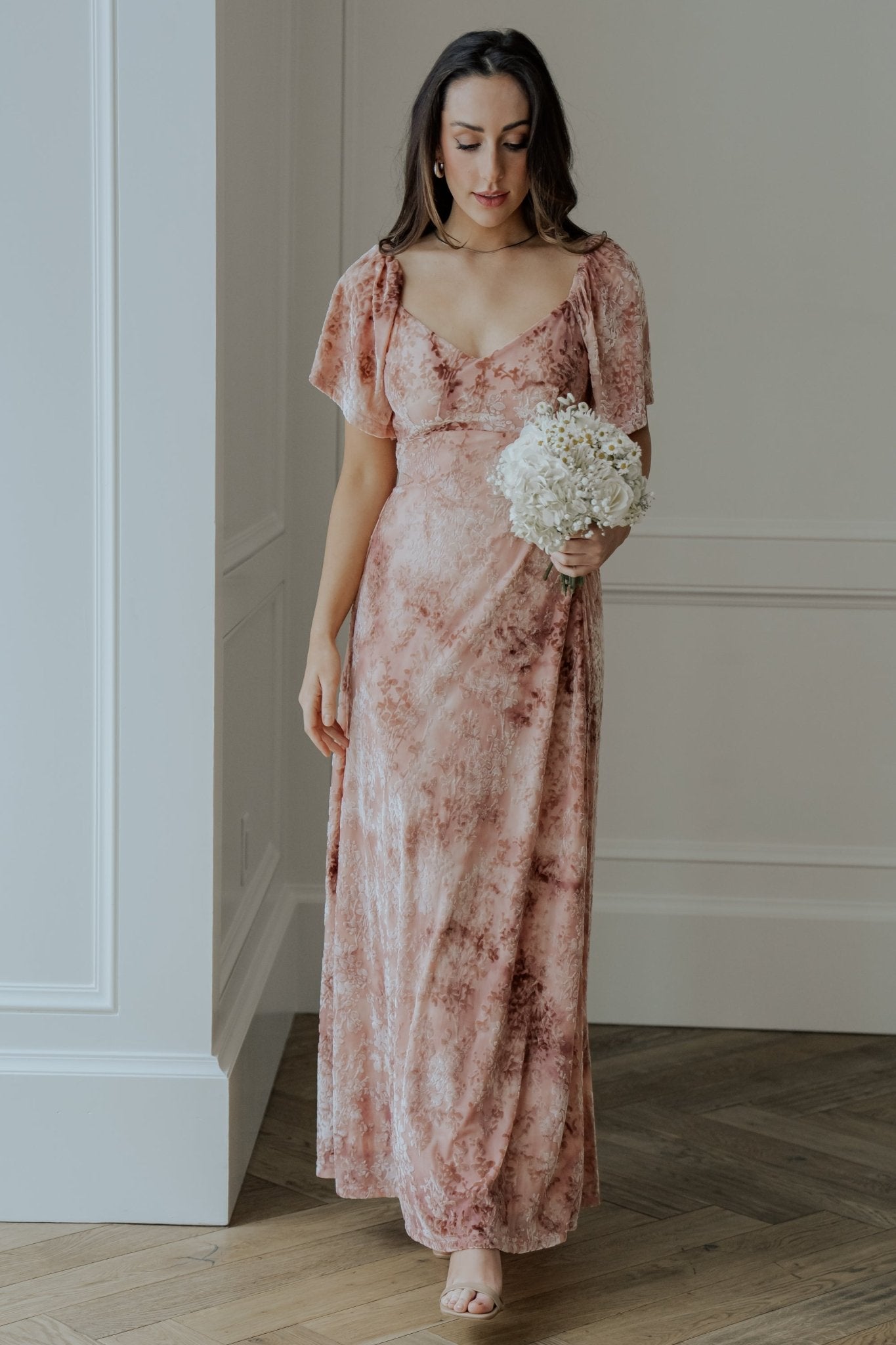 Everley Velvet Maxi Dress | Blush - Baltic Born