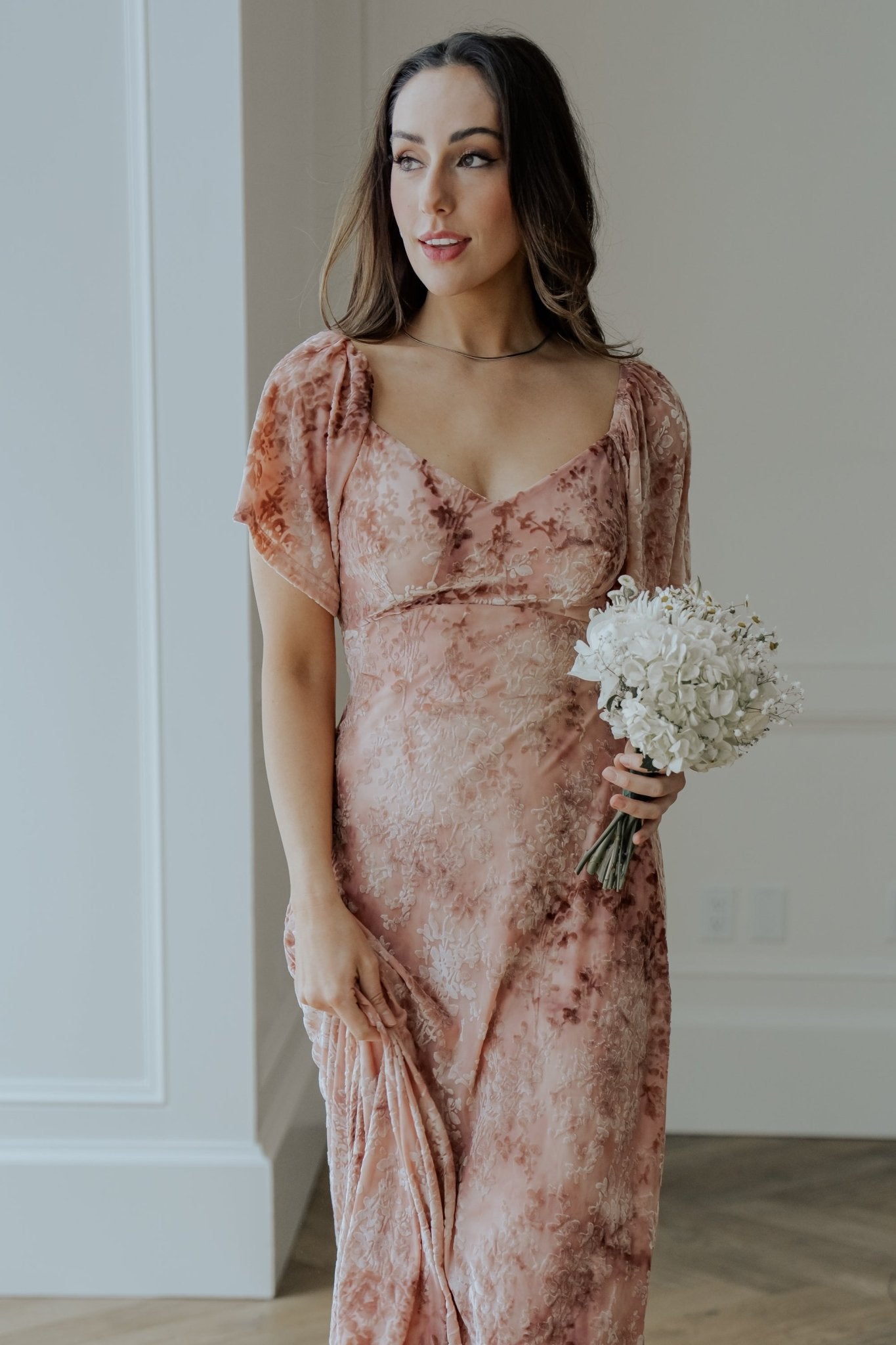 Everley Velvet Maxi Dress | Blush - Baltic Born