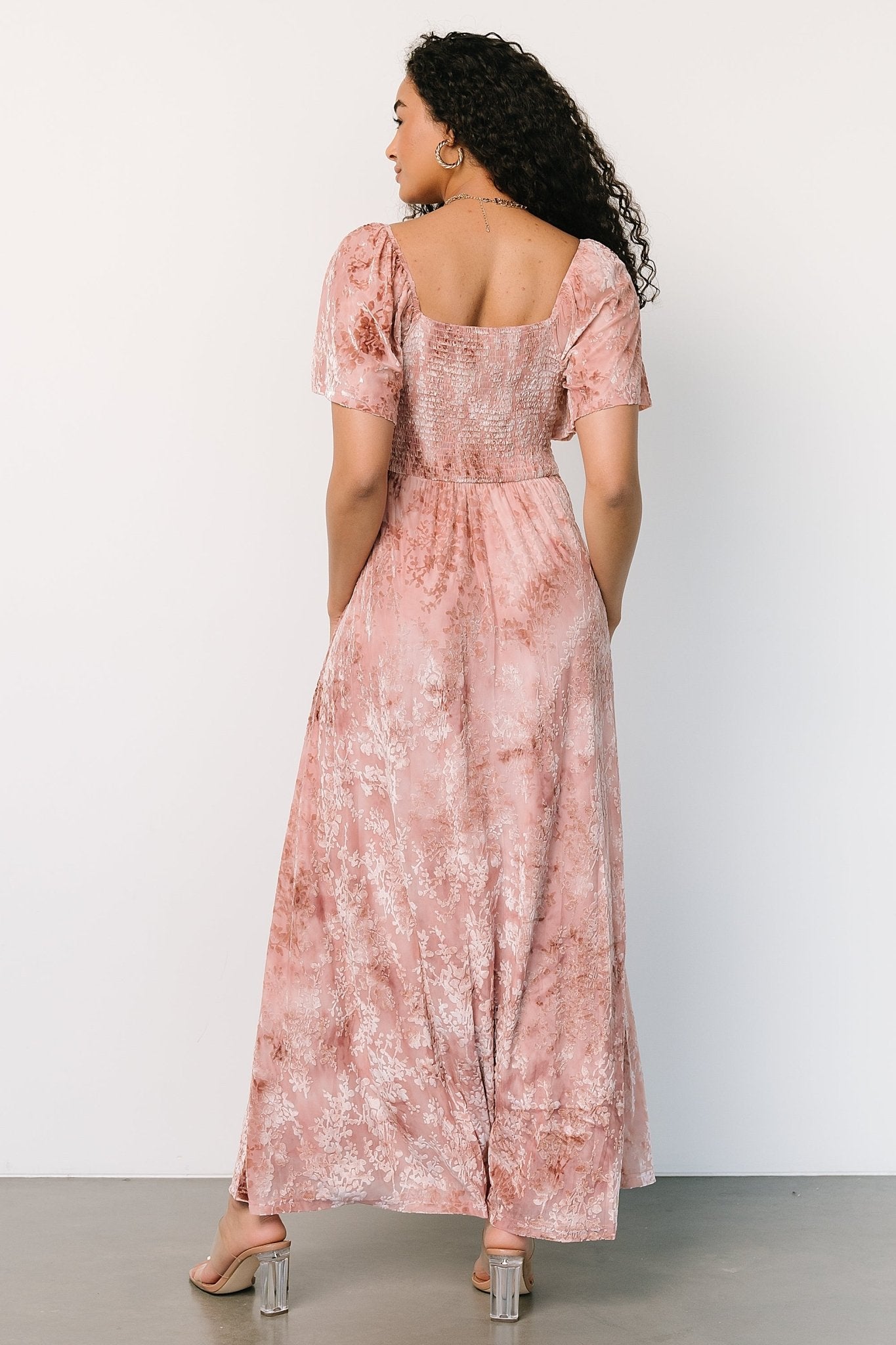 Everley Velvet Maxi Dress | Blush - Baltic Born