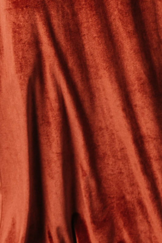 Fabric Swatch - Meghan Velvet | Terracotta - Baltic Born