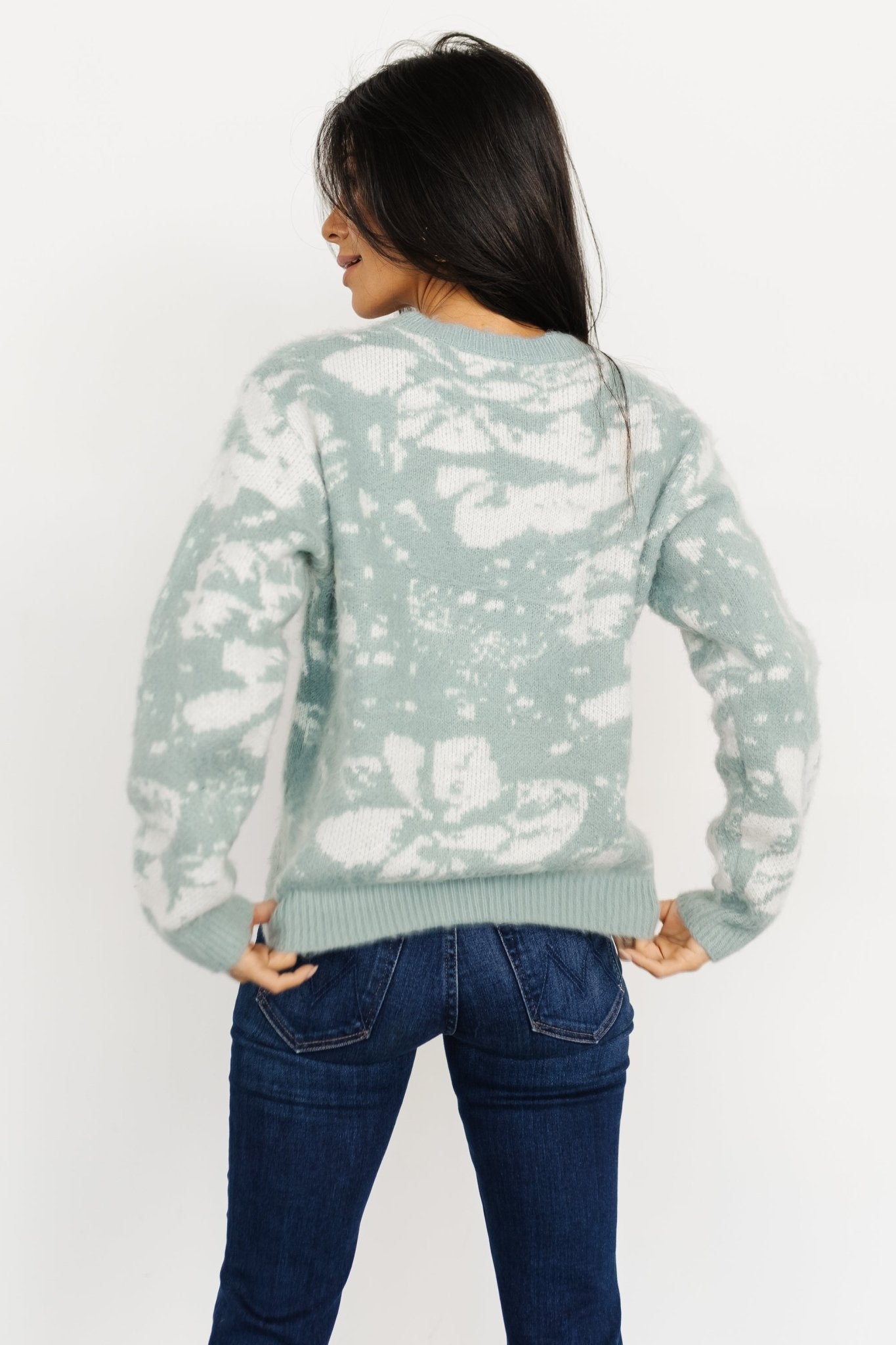 Fairbanks Sweater | Blue Sage Print - Baltic Born