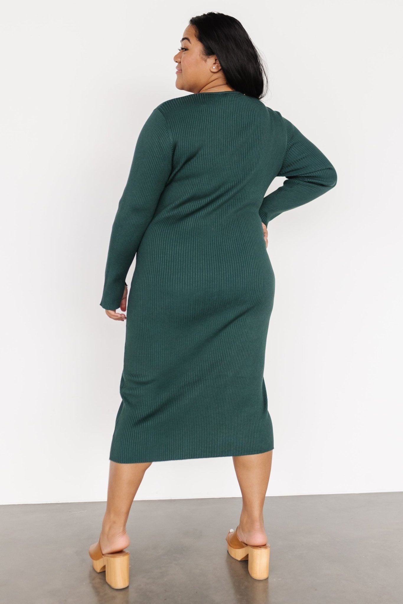 Fairmount Ribbed Midi Dress | Green - Baltic Born