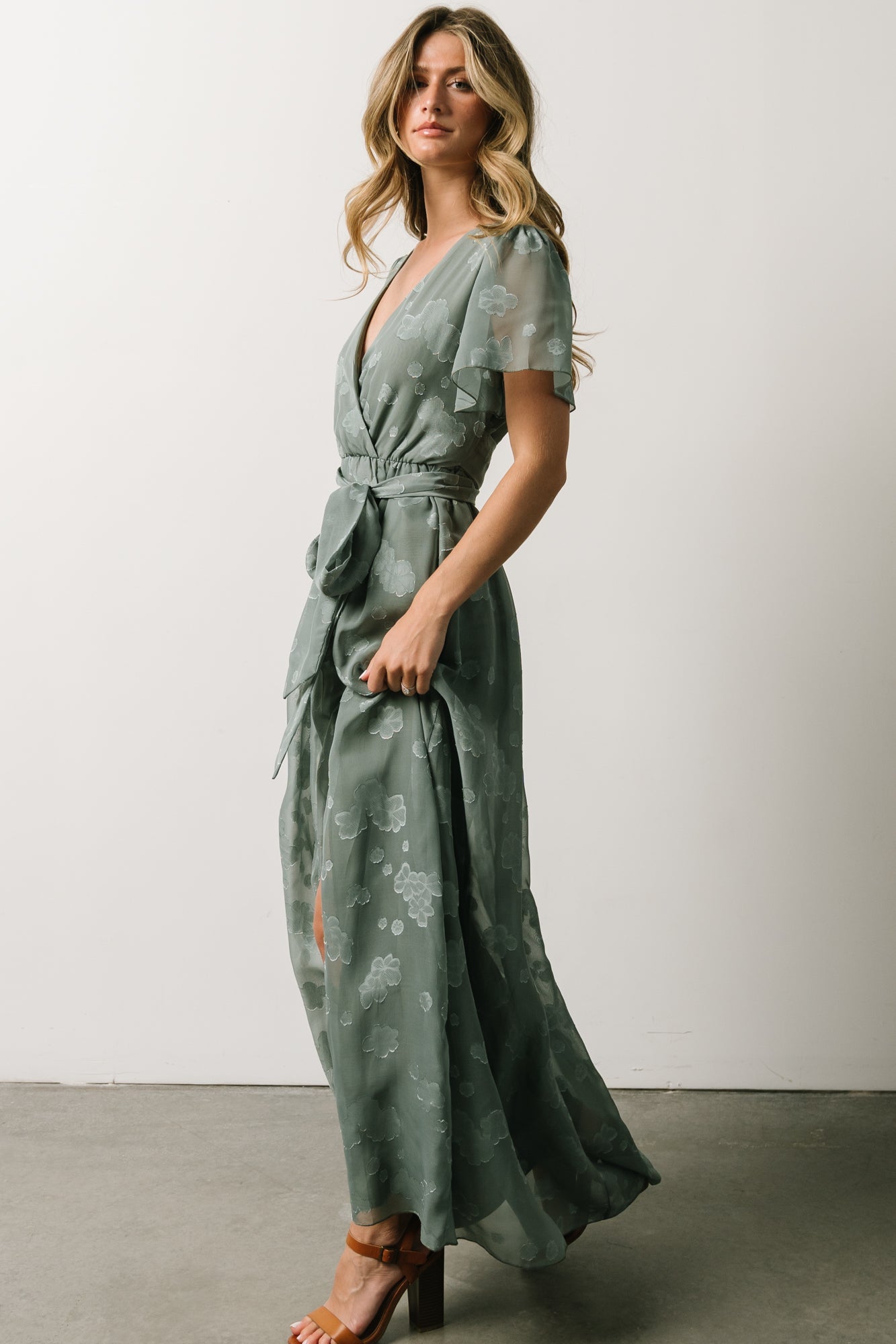 Faye Maxi Dress | Eucalyptus - Baltic Born