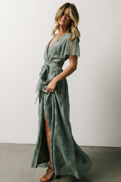 Faye Maxi Dress | Eucalyptus - Baltic Born