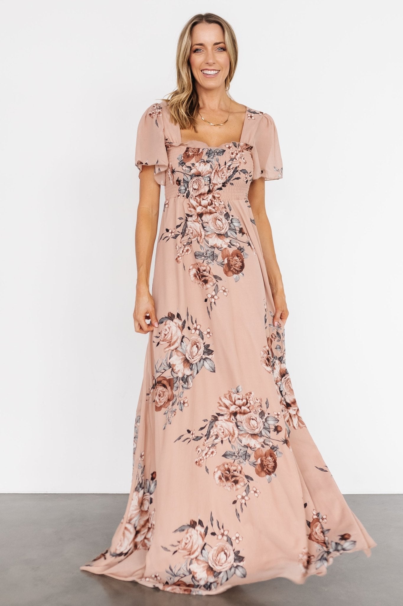 Fleur Maxi Dress | Nude Floral - Baltic Born