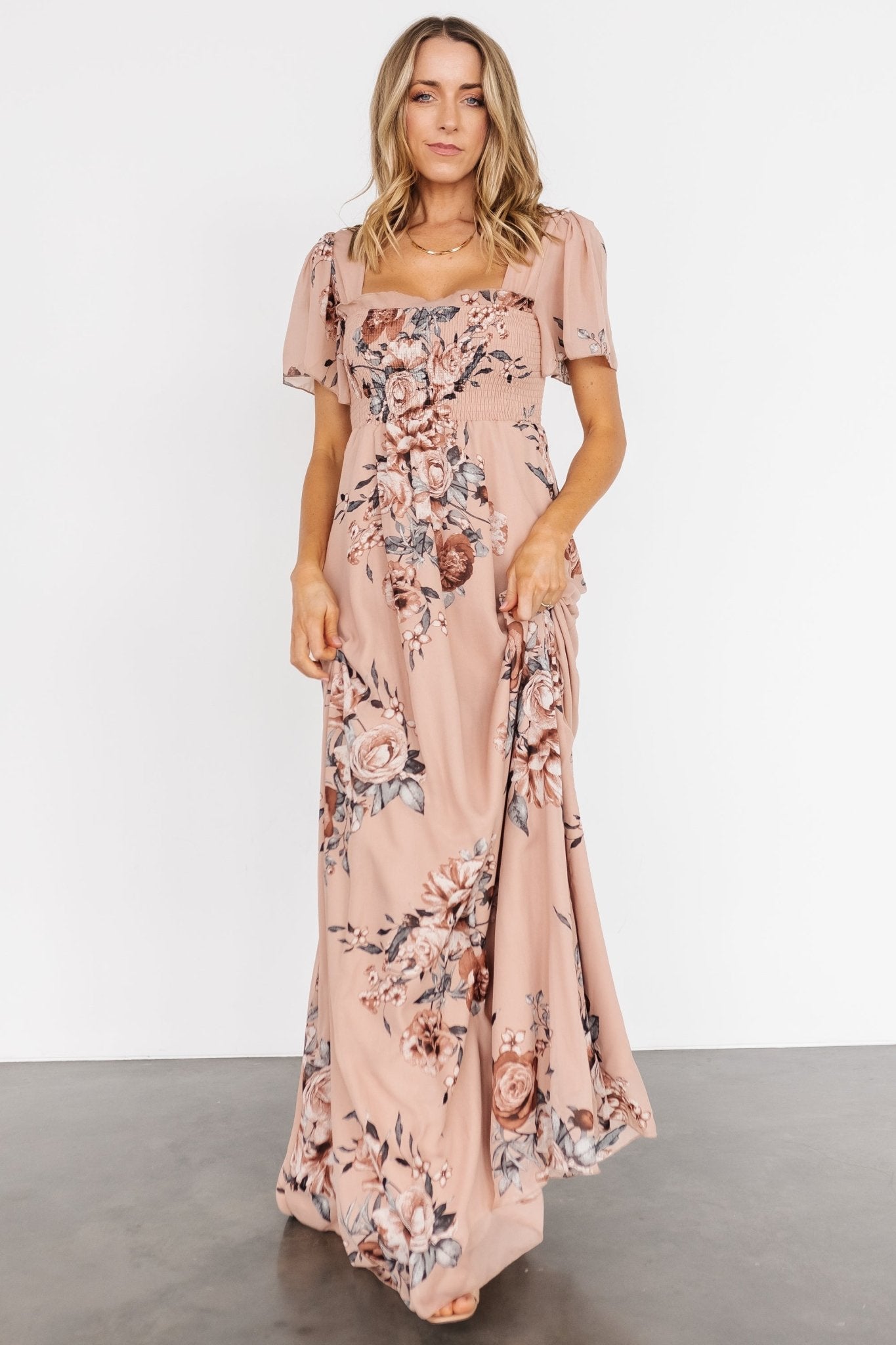 Fleur Maxi Dress | Nude Floral - Baltic Born