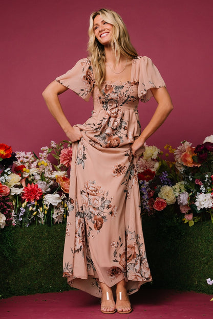 Fleur Maxi Dress | Nude Floral - Baltic Born