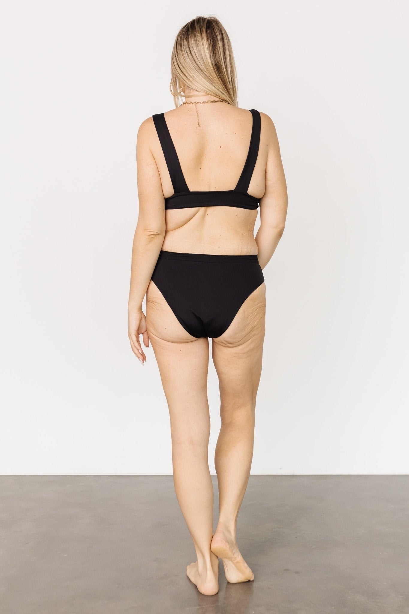 Formentera High Waist Bikini Bottom | Black - Baltic Born