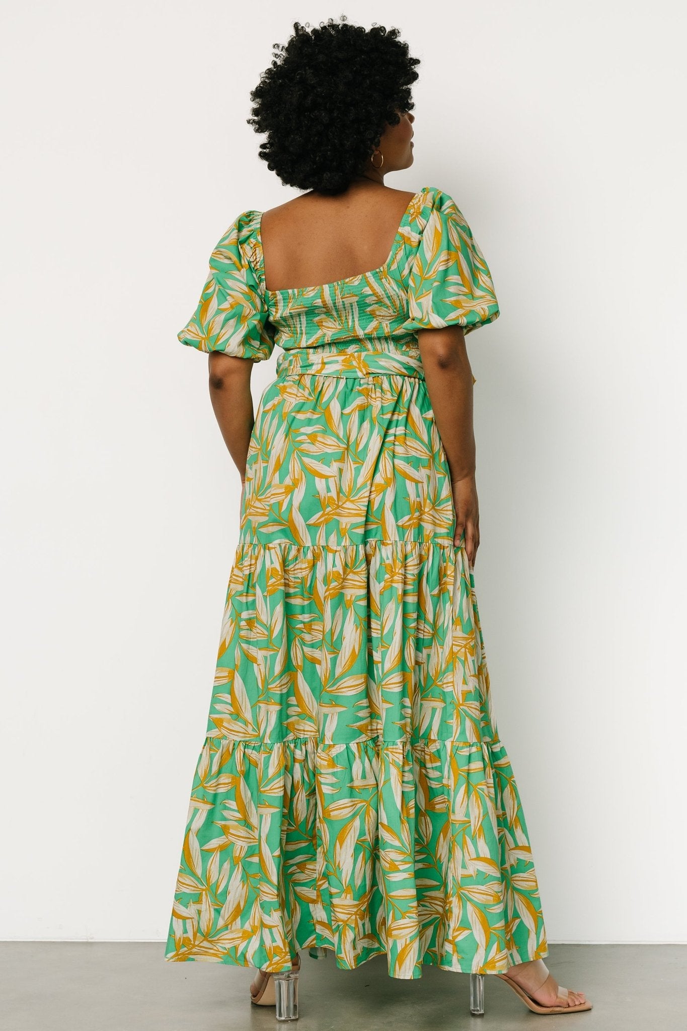 Forsythe Smocked Maxi Dress | Green Print - Baltic Born