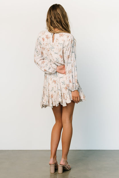 Galia Mini Dress | Beige Floral - Baltic Born