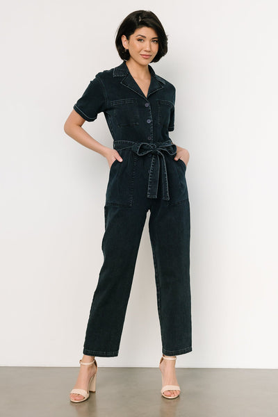 Casual Denim Jumpsuit Women High Waist Korean Style Overalls Black Jumpsuits  Pockets Straight Jeans Women - Jumpsuits - AliExpress
