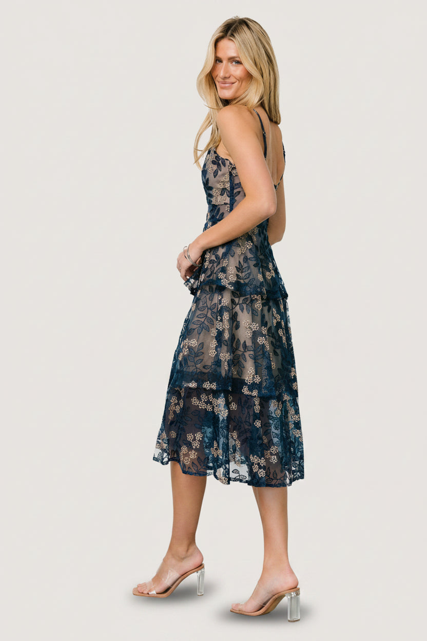 Georgiana Embroidered Midi Dress
