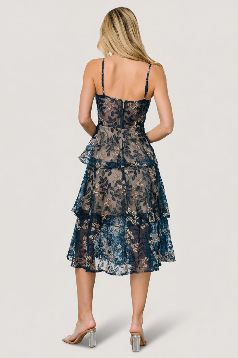 Georgiana Embroidered Midi Dress