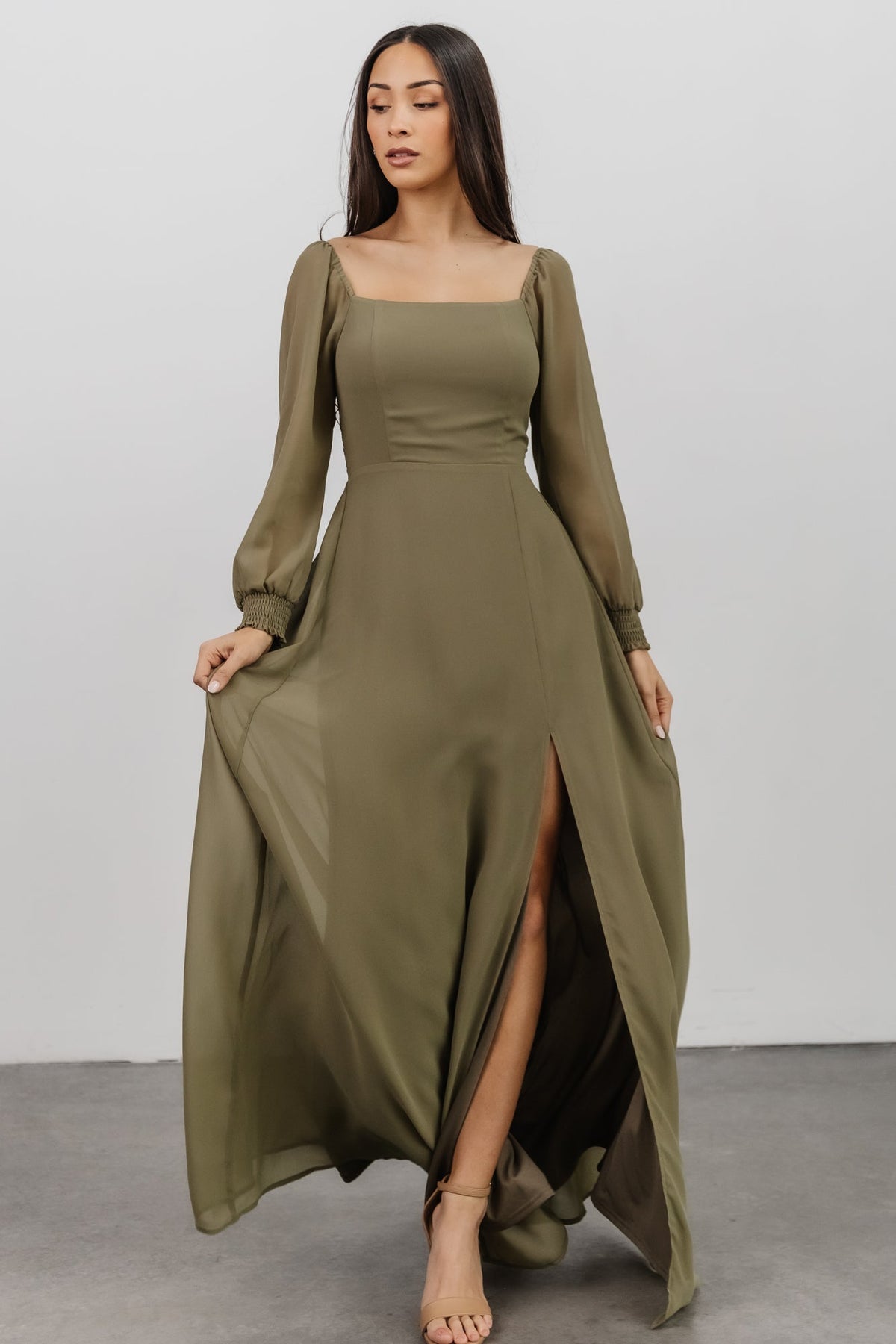 Giselle Maxi Dress Dusty Olive