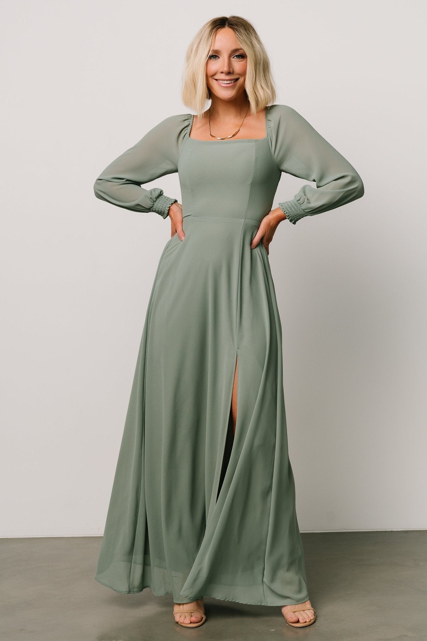 Giselle Maxi Dress | Eucalyptus - Baltic Born