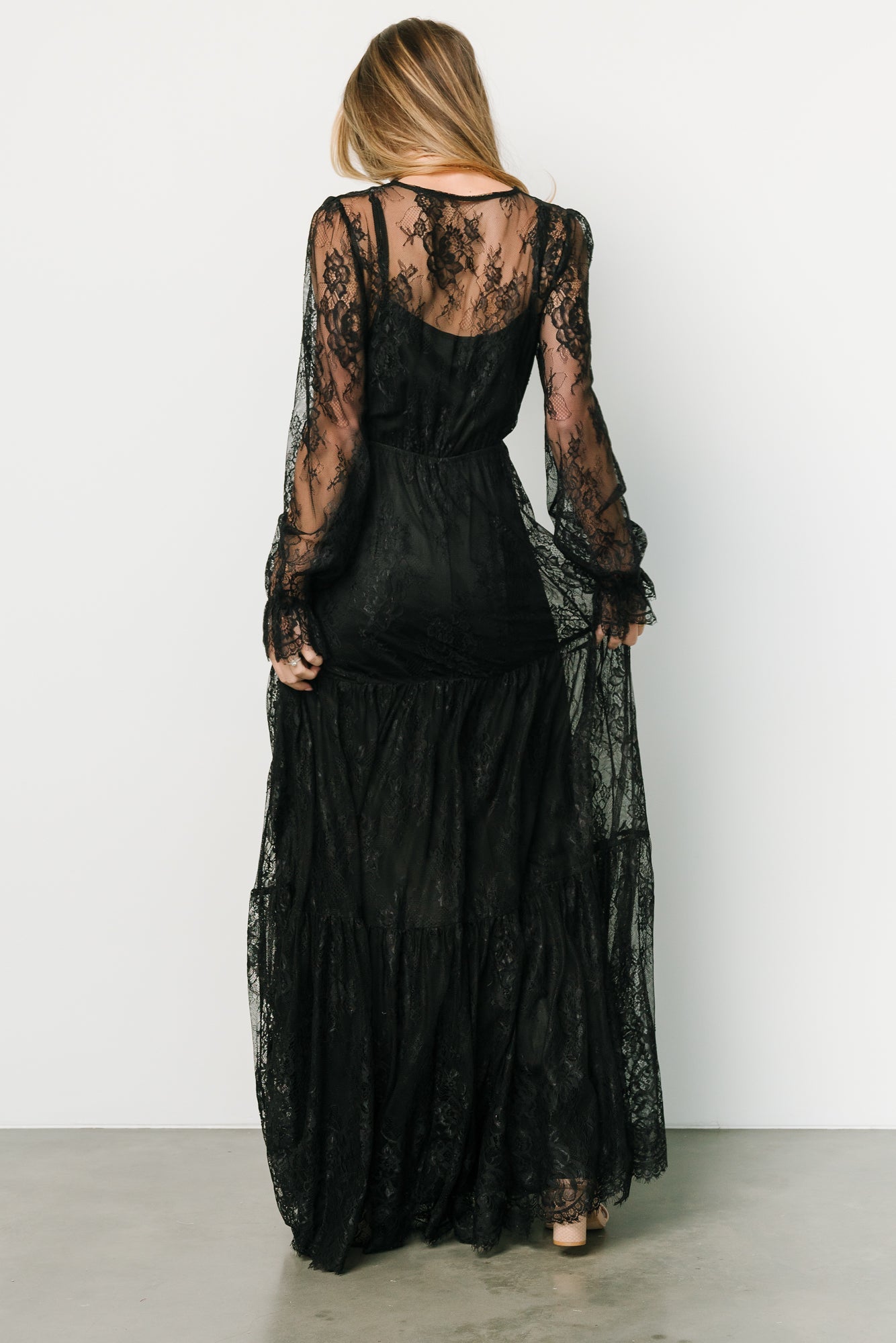 Gloria Lace Maxi Dress | Black - Baltic Born