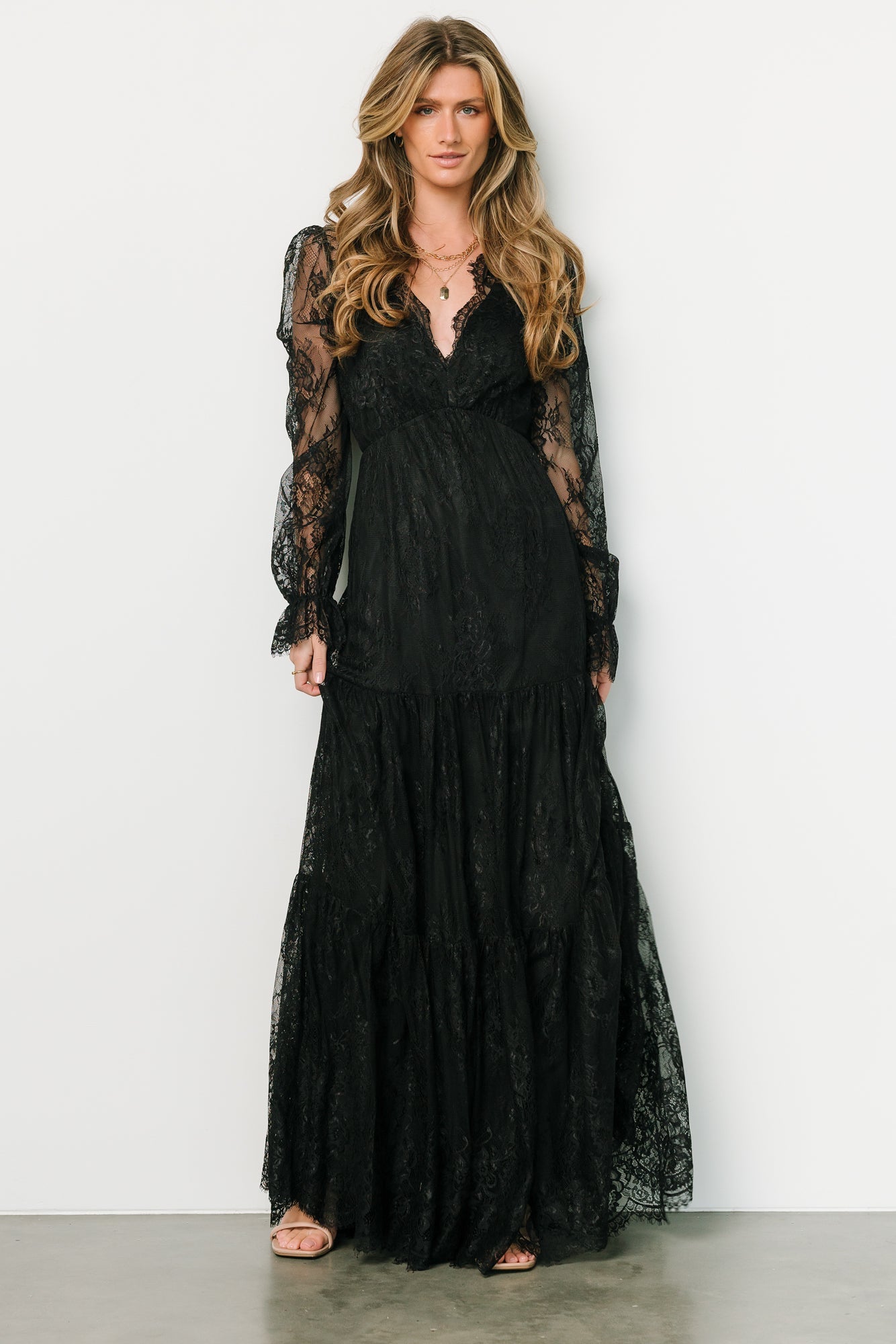 Gloria Lace Maxi Dress | Black - Baltic Born