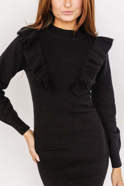 Graham Sweater Dress | Black - Baltic Born