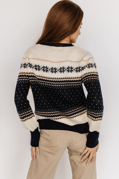 Griffin Knit Sweater | Navy Multi - Baltic Born