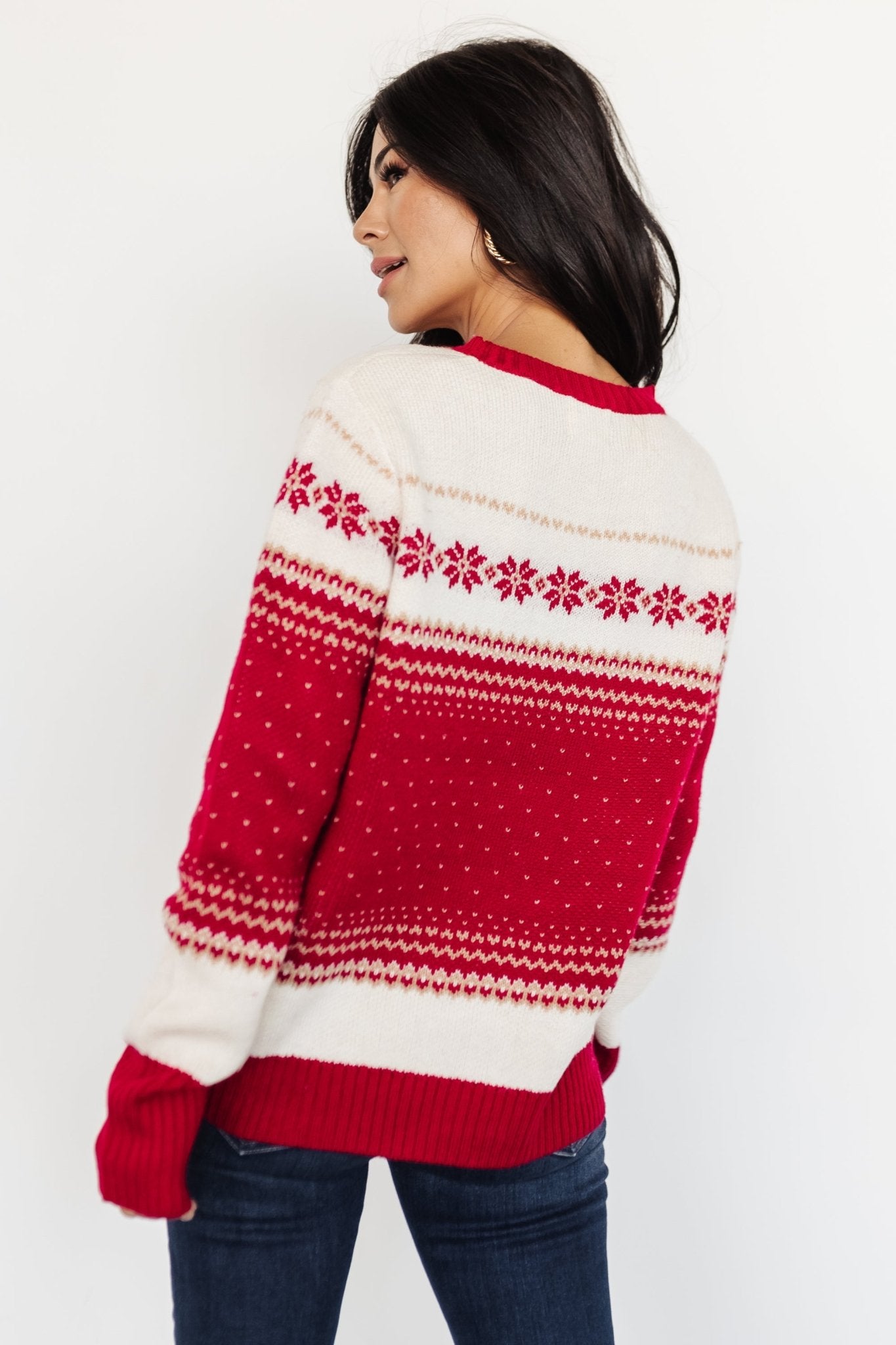 Griffin Knit Sweater | Red Multi - Baltic Born