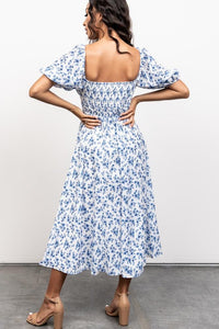 Gwen Smocked Midi Dress | Blue Floral | Baltic Born