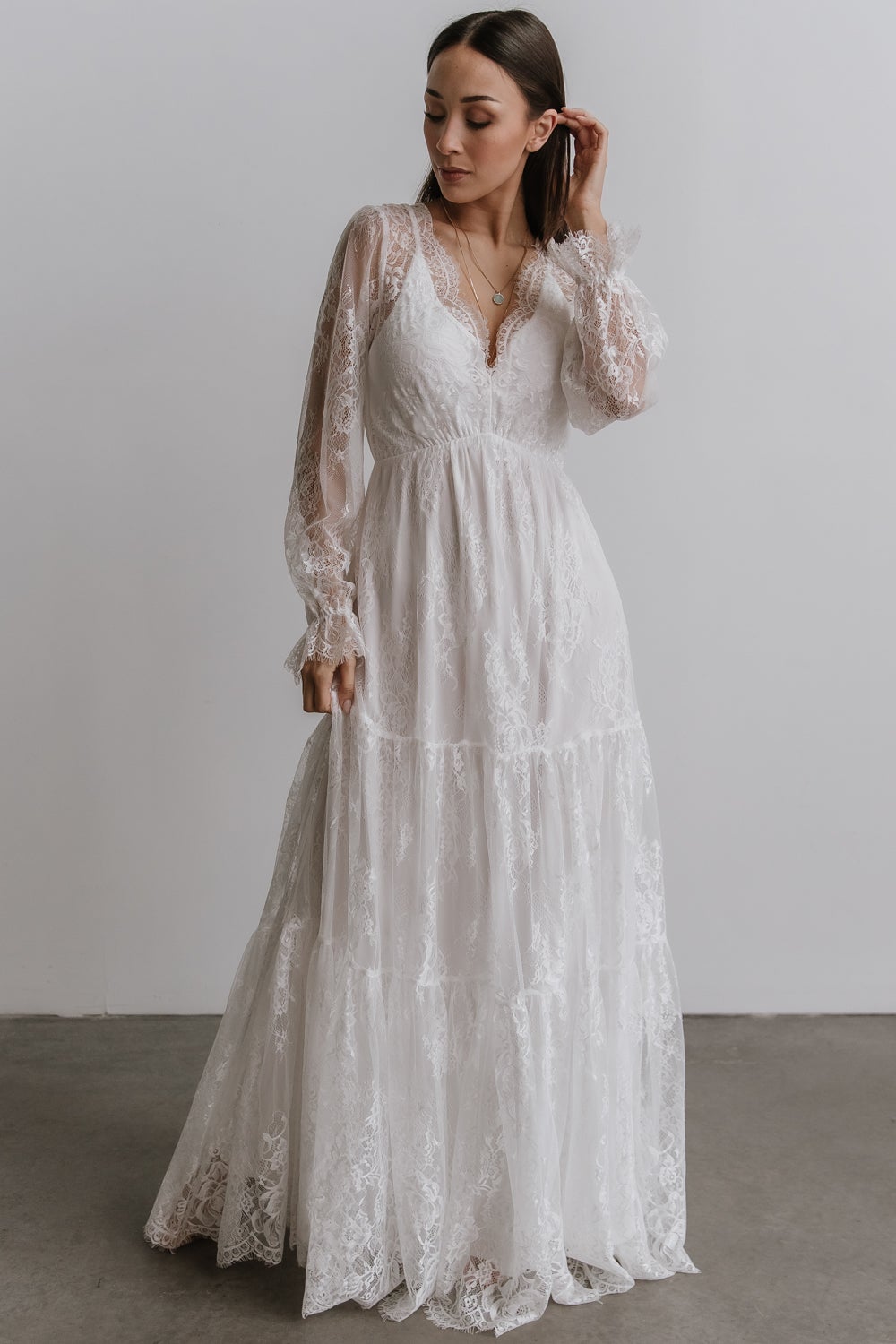 Gloria Lace Maxi Dress | White | Baltic Born