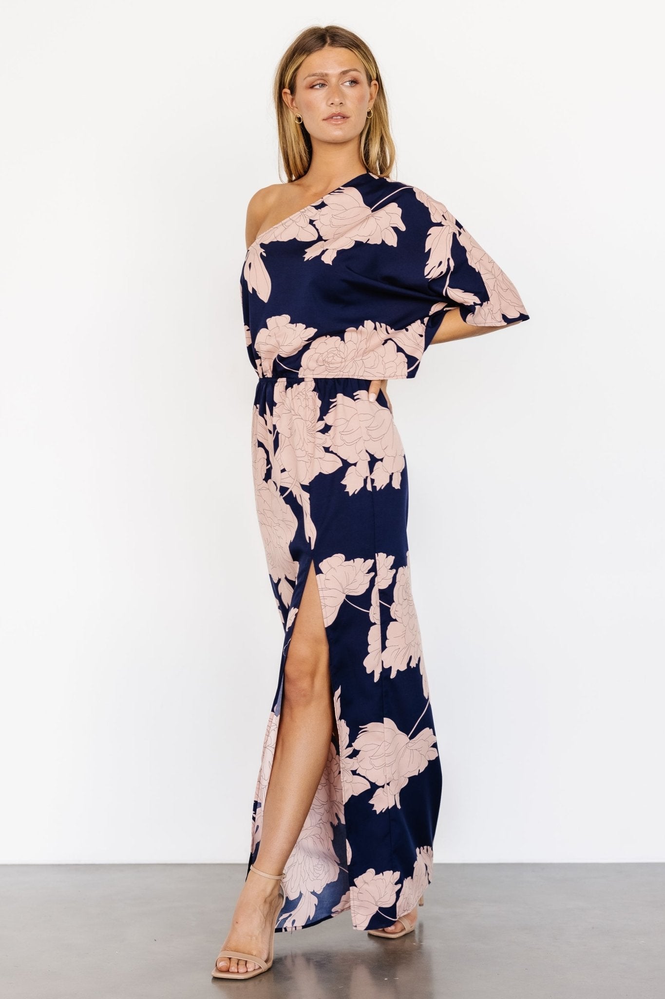 Halston Maxi Dress | Navy + Blush - Baltic Born