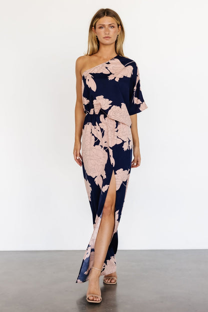 Halston Maxi Dress | Navy + Blush - Baltic Born